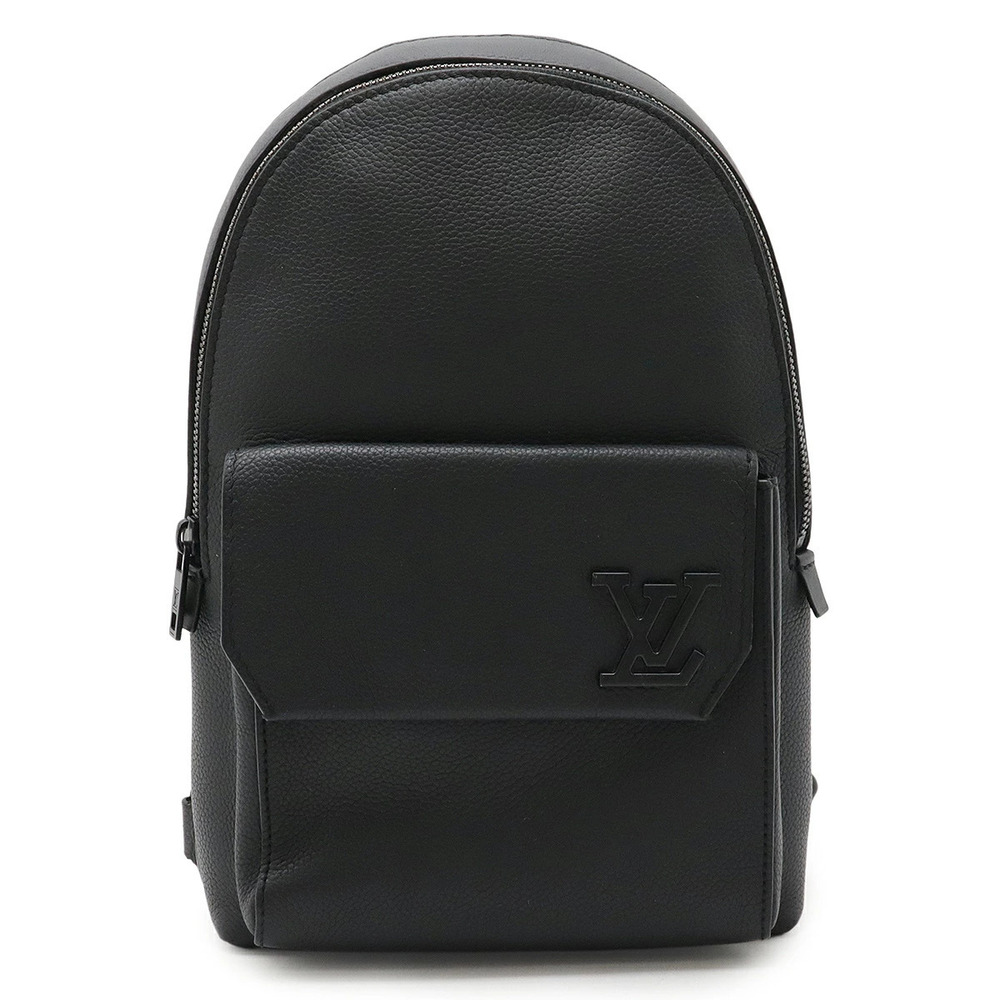 LOUIS VUITTON LV Aerogram Pilot Sling Bag Body Shoulder Leather Noir Black